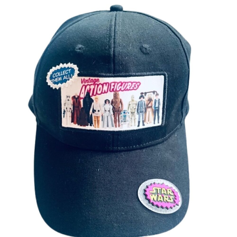 🆕 NWOT 🚀 Disney Parks Star Wars Vintage Action Figures Baseball Hat – Adult ✨